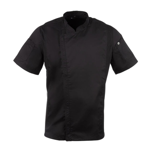 Chef Works Springfield Zipper Mens Chefs Jacket Black XXL - B472-XXL Chef Works Chefs Jackets Chef Works Urban   