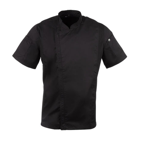 Chef Works Springfield Zipper Mens Chefs Jacket Black S - B472-S Chef Works Chefs Jackets Chef Works Urban   