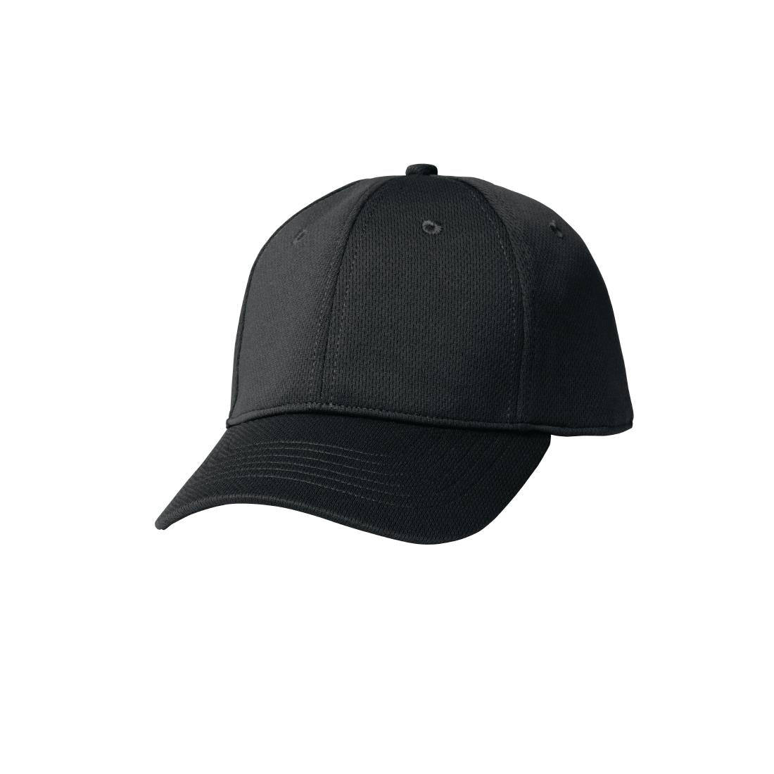 Chef Works Cool Vent Baseball Cap Black - B496 Chef Caps Chef Works   