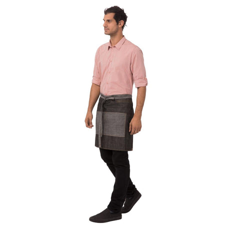 Chef Works Urban Manhattan Half Bistro Apron Black - B584 Aprons Chef Works Urban