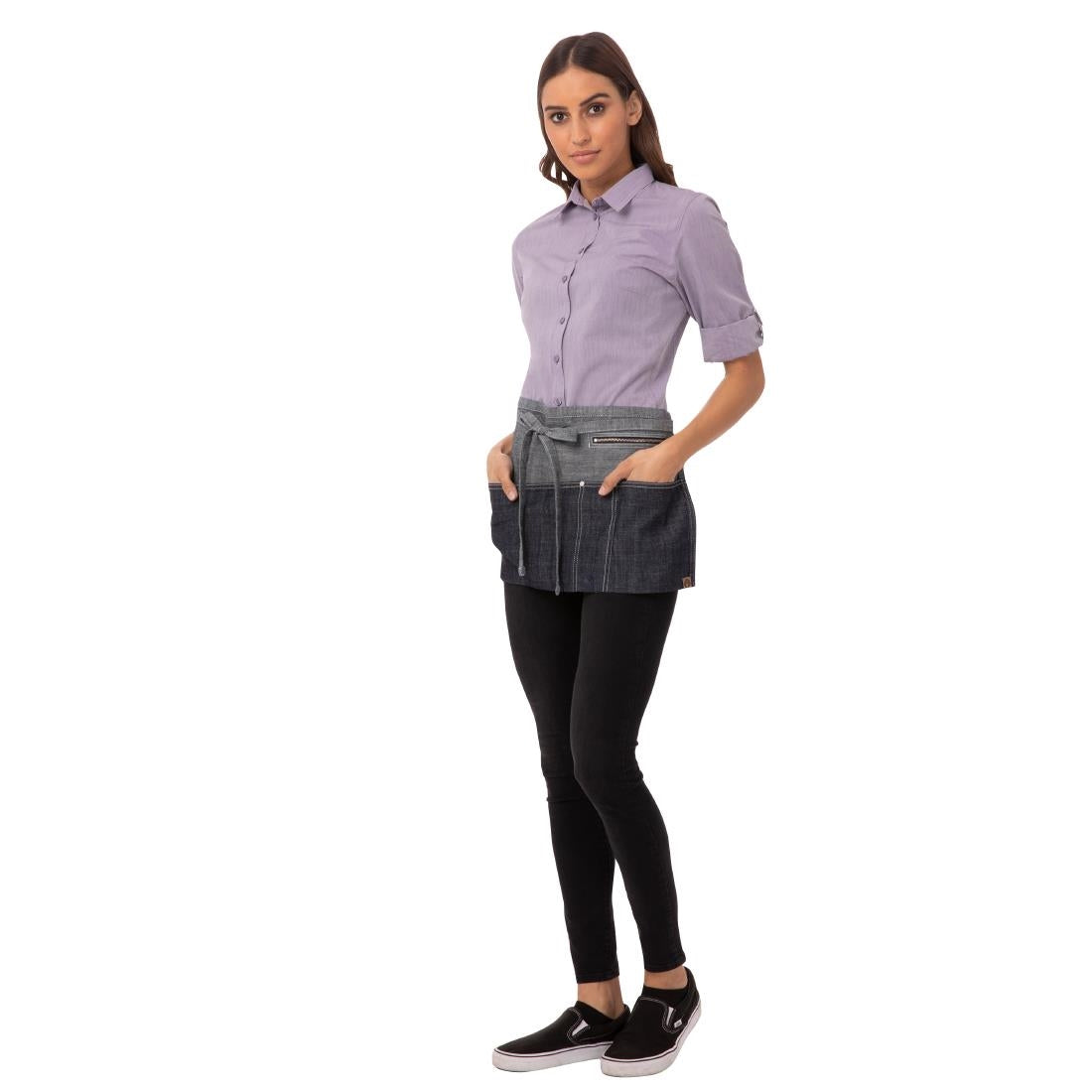 Chef Works Urban Manhattan Waist Apron Indigo - B586 Aprons Chef Works Urban