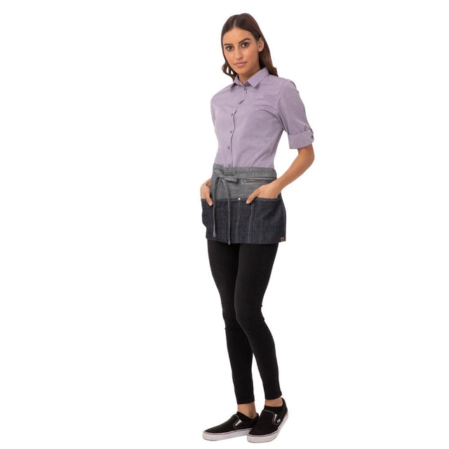 Chef Works Urban Manhattan Waist Apron Indigo - B586 Aprons Chef Works Urban