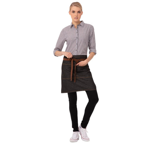 Chef Works Urban Memphis Half Bistro Apron Black - B587 Aprons Chef Works Urban