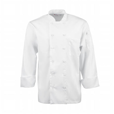 Chef Works Calgary Long Sleeve Cool Vent Unisex Chefs Jacket White L - B649-L Chef Works Chefs Jackets Chef Works   