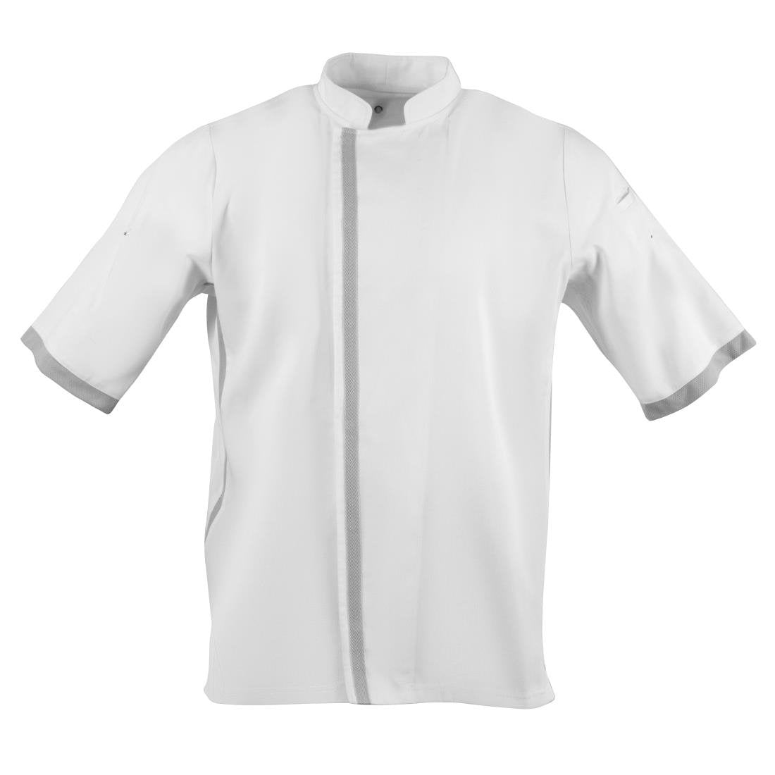 Southside Unisex Chefs Jacket Short Sleeve White XS - B998-XS  Southside   