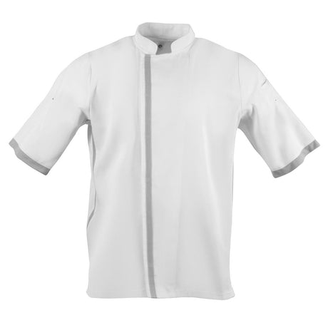 Southside Unisex Chefs Jacket Short Sleeve White XS - B998-XS  Southside   