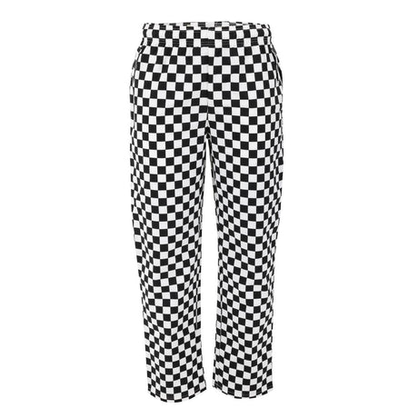 Whites Unisex Vegas Trousers Big Black & White Check Size L - BA002-L Whites Chef Trousers Whites Chefs Clothing   