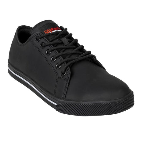 Slipbuster Microfibre Safety Trainers Matte Black 45 - BA060-45 Slipbuster Shoes Slipbuster Footwear   