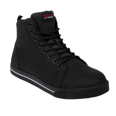 Slipbuster Microfibre Safety Hi Top Boots Matte Black 37 - BA061-37 Slipbuster Shoes Slipbuster Footwear   