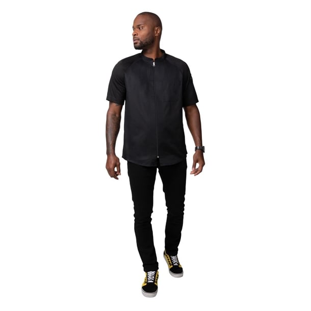 Chef Works Arcadia Sustainable Chef Jacket Black L - BA074-L Chef Works Chefs Jackets Chef Works   