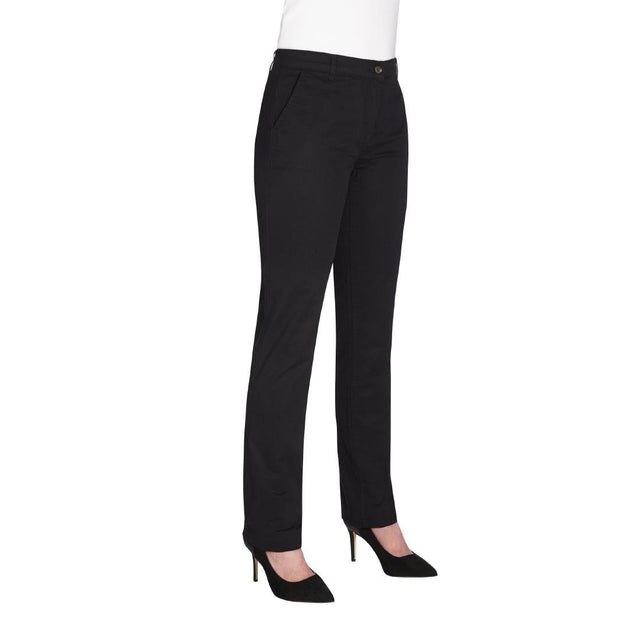 Brook Taverner Womens Houston Slim Leg Chinos Black Size 22 - BA083-22 Uniform Trousers Brook Taverner