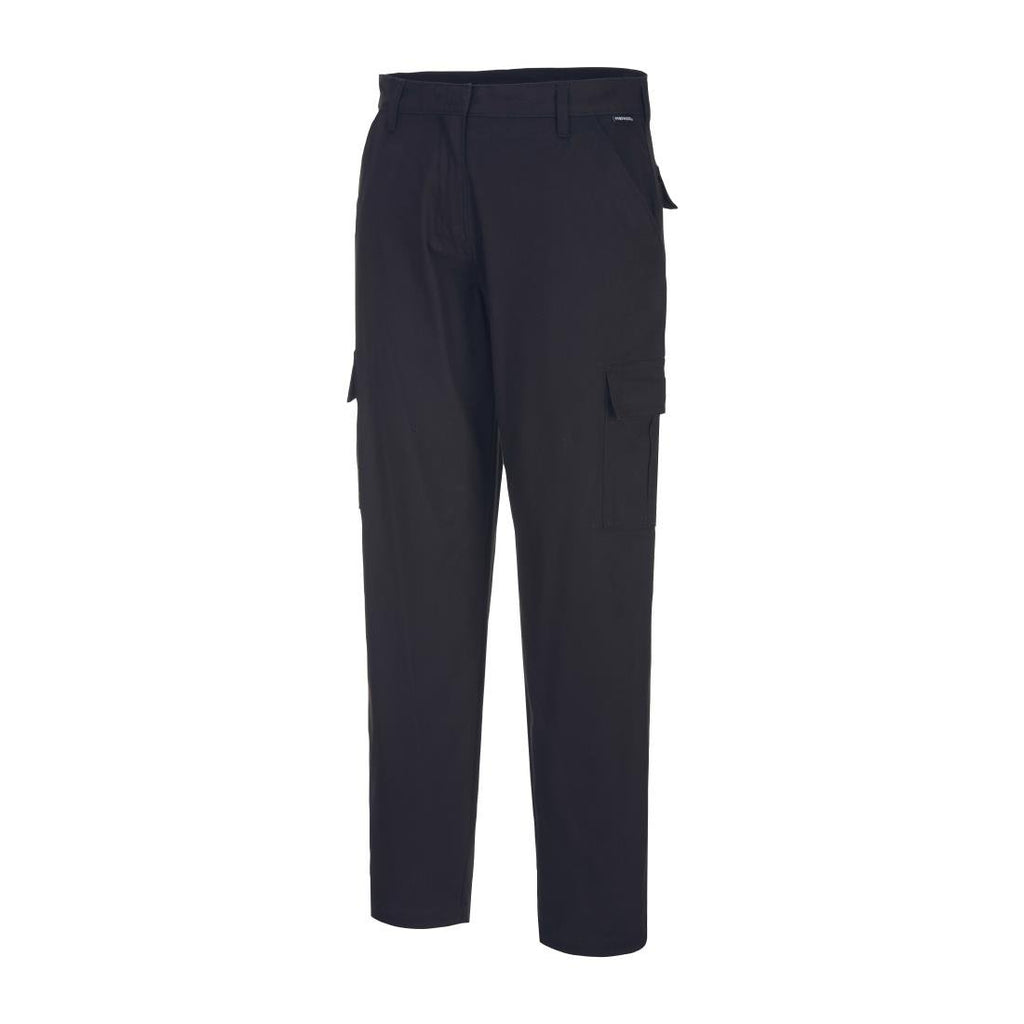 Portwest Eco Women's Stretch Cargo Trousers Black Size 8 - BA088-8 Uniform Trousers Portwest