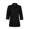 Whites Ladies Fitted Chef Jacket Black Size XS - BA110-XS Whites Chef Jackets and Tunics Whites Chefs Clothing   