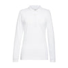 Brook Taverner Anna Womens Long Sleeve Polo Shirt White Size M - BA141-M Polo Shirts Brook Taverner   