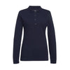 Brook Taverner Anna Womens Long Sleeve Polo Shirt Navy Size L - BA143-L Polo Shirts Brook Taverner   