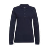 Brook Taverner Anna Womens Long Sleeve Polo Shirt Navy Size XXL - BA143-XXL Polo Shirts Brook Taverner   