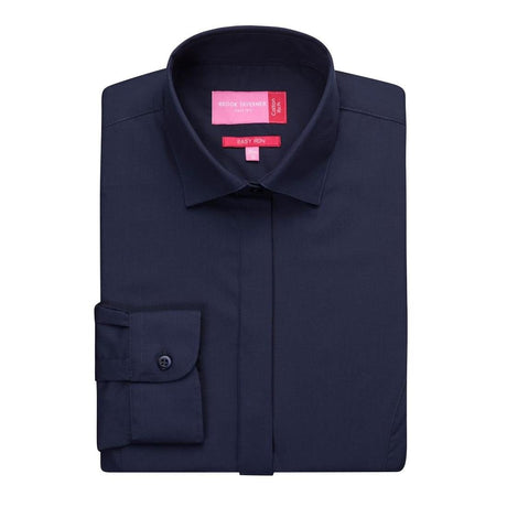 Brook Taverner Ladies Long Sleeve Parma Shirt Navy Size 16 - BA149-16 Dress Shirts Brook Taverner   
