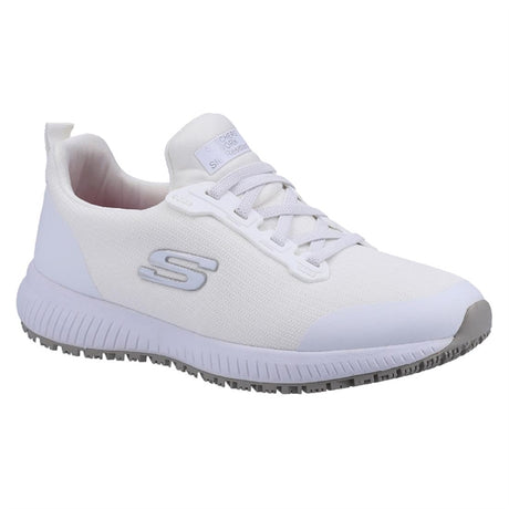 Skechers Womens Slip Resistant Squad Trainers White 36 - BA154-36 Skechers Shoes Skechers   