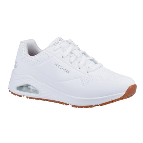 Skechers Womens UNO Slip Resistant Trainers 36 White - BA155-36 Skechers Shoes Skechers   