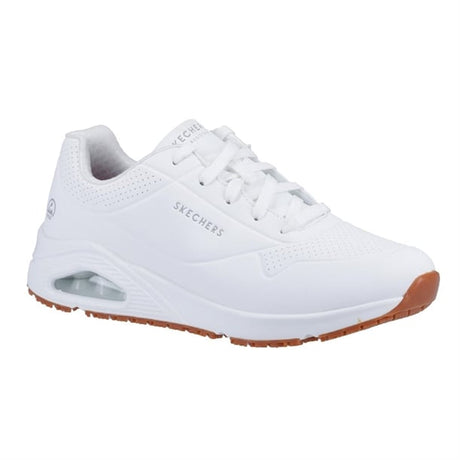 Skechers Womens UNO Slip Resistant Trainers 41 White - BA155-40 Skechers Shoes Skechers   