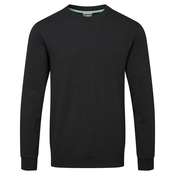 Portwest Black Organic Cotton Recyclable Sweatshirt Size L - BA180-L  Portwest   