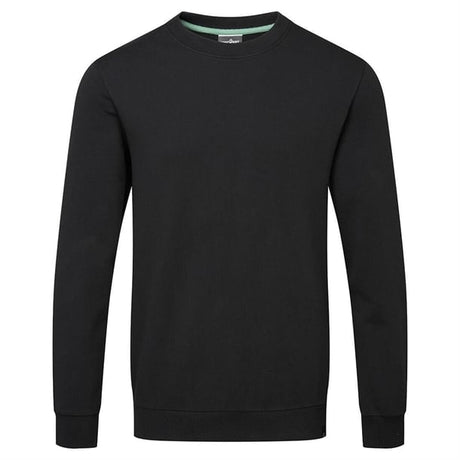 Portwest Black Organic Cotton Recyclable Sweatshirt Size S - BA180-S  Portwest   