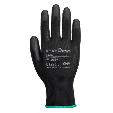 Portwest Black PU Palm Glove Size XL - BA183-XL  Portwest   