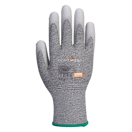 Portwest Grey Cut C13 PU Glove Size M - BA186-M  Portwest   