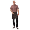 Chef Works Urban Wet Look Boulder Half Bistro Apron Brown Black - BB035 Aprons Chef Works Urban