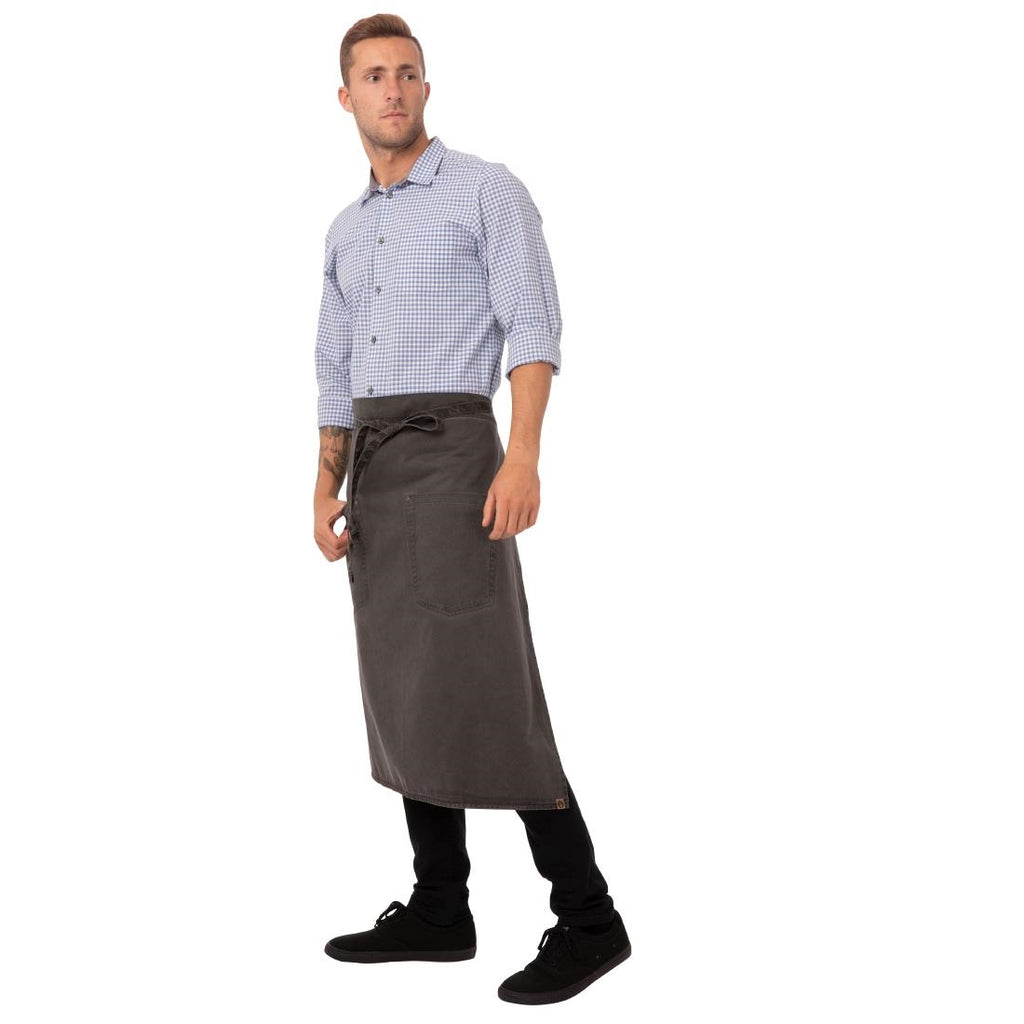 Chef Works Urban Dorset Antique Bistro Apron Pewter - BB041 Aprons Chef Works Urban