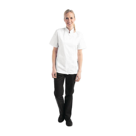 Chef Works Womens Springfield Zip Chefs Jacket White XL - BB052-XL Chef Works Chefs Jackets Chef Works Urban   
