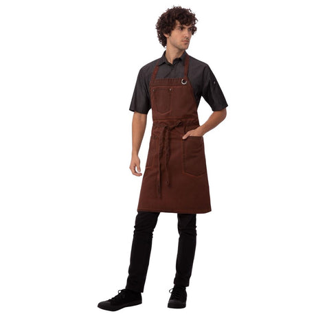 Chef Works Urban Dorset Antique Bib Apron Rust - BB202 Aprons Chef Works Urban