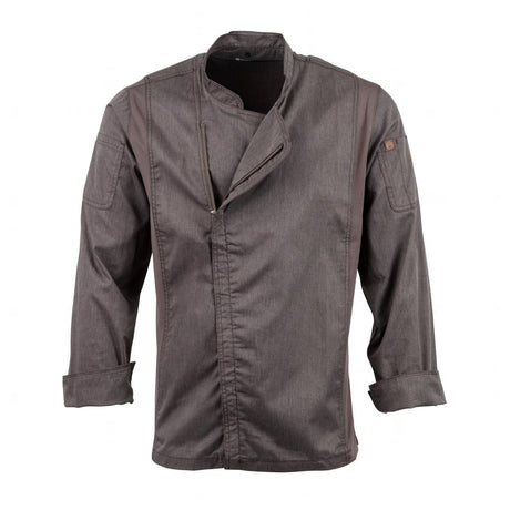 Chef Works Hartford Lightweight L/S Zipper Coat Graphite Size L - BB263-L Chef Works Chefs Jackets Chef Works Urban   