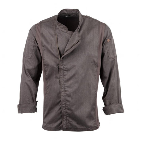 Chef Works Hartford Lightweight L/S Zipper Coat Graphite Size XS - BB263-XS Chef Works Chefs Jackets Chef Works Urban   