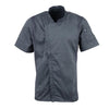 Chef Works Unisex Springfield Lightweight Short Sleeve Zipper Coat Ink Blue Size L - BB267-L Chef Works Chefs Jackets Chef Works Urban   