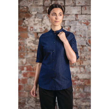 Southside NY Queens Womens Denim Lightweight Chefs Shirt Size L - BA003-L  Southside   
