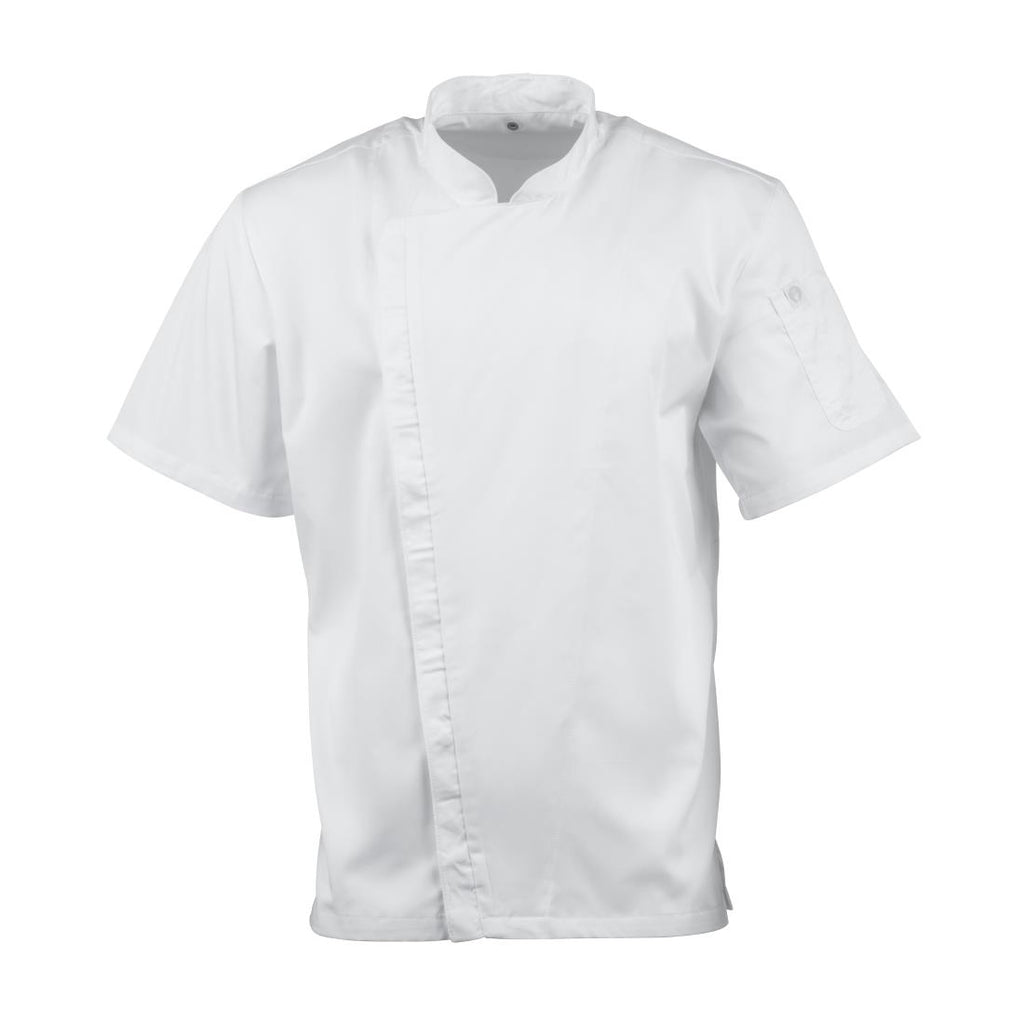 Chef Works Cannes Short Sleeve Chefs Jacket Size L - BB669-L Chef Works Chefs Jackets Chef Works   
