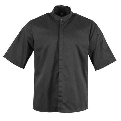 Southside Band Collar Chefs Jacket Black Size S - BB711-S  Southside   