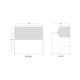 Blizzard Serve Over Counter 1 Door 1340mm Wide White Laminated  - BFG130WH Standard Serve Over Counters Blizzard   