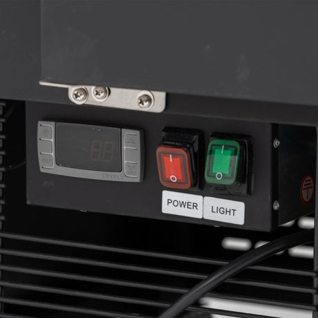 Blizzard Serve Over Counter 1 Door 1340mm Wide Black Laminated - BFG130BK Standard Serve Over Counters Blizzard   