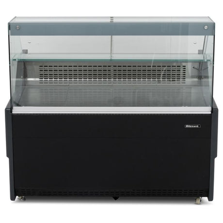 Blizzard Serve Over Counter 1 Door 1340mm Wide Black Laminated - BFG130BK Standard Serve Over Counters Blizzard   