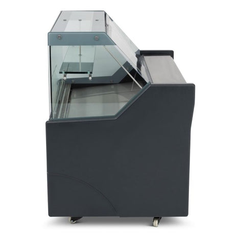 Blizzard Serve Over Counter 1 Door 1340mm Wide Black Laminated - BFG130BK Standard Serve Over Counters Blizzard   