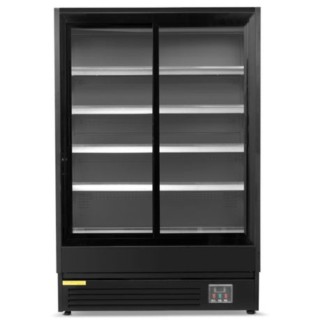Blizzard 1.3m Multi Deck With Glass Doors Merchandiser Chiller | BTD130BKGDV2 Upright Double Glass Door Chillers Blizzard