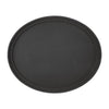 Olympia Kristallon Polypropylene Oval Non-Slip Tray Black 685mm - C162  Olympia   