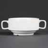 Olympia Whiteware Soup Bowls With Handles 400ml (Pack of 6) - C239 Bowls Olympia