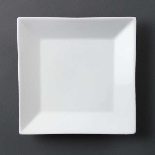 Olympia Whiteware Square Plates Wide Rim 250mm (Pack of 6) - C360 Plates Olympia