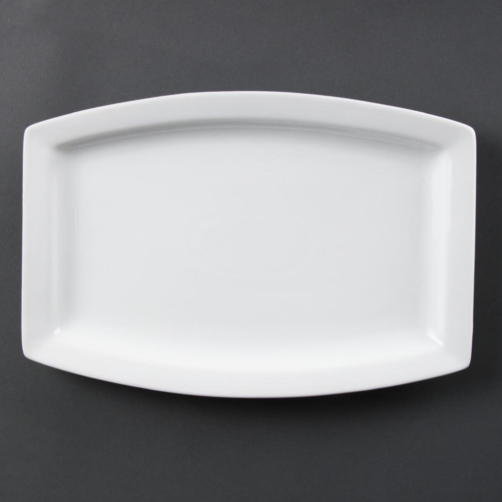 Olympia Whiteware Rectangular Plates 320mm (Pack of 6) - C361 Plates Olympia