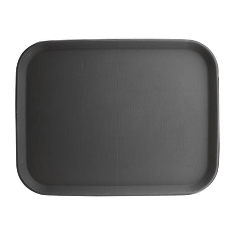 Olympia Kristallon Polypropylene Rectangular Non-Slip Tray Black 457mm - C559  Olympia   