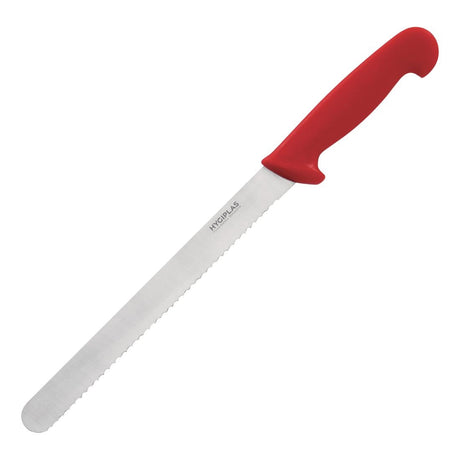 Hygiplas Serrated Slicer Red 25.5cm - C897  Hygiplas   
