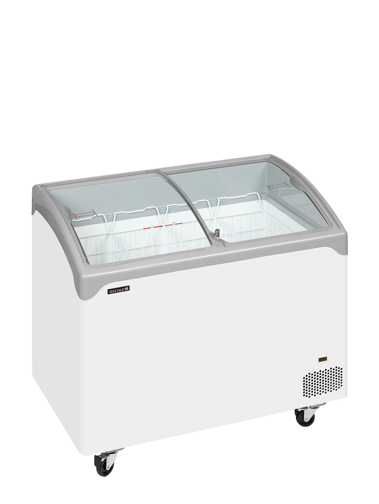 Tefcold Sliding Curved Glass Lid Chest Freezer - NIC301SCEB  Tefcold   